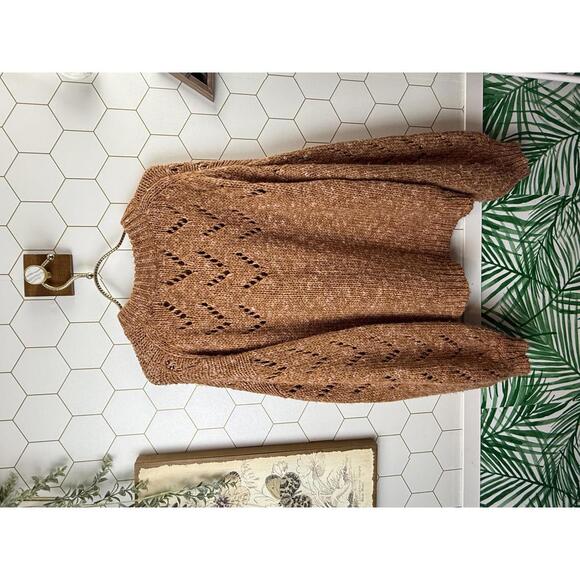 Madewell Pointelle Bubble-Sleeve Pullover Sweater - Size - Medium - Picture 4 of 8